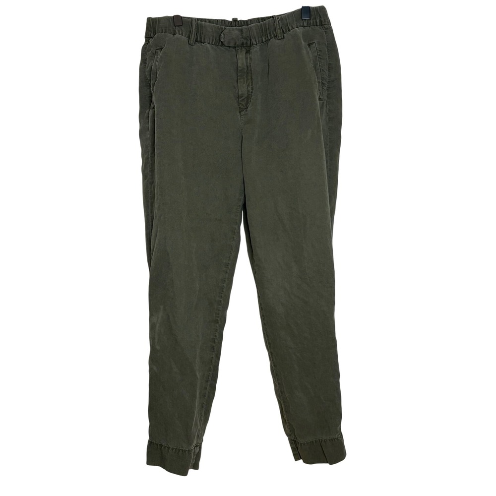 J. Crew Women Olive Green Linen Blend Jogger Pants Size 8